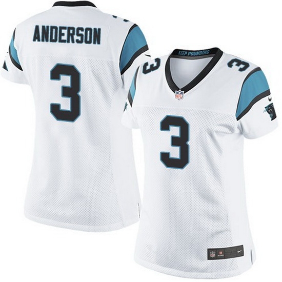Nike Panthers #3 Derek Anderson White Team Color Women Stitched NFL Jersey Nike Panthers #3 Derek Anderson White Team Color Women Stitched NFL Jersey