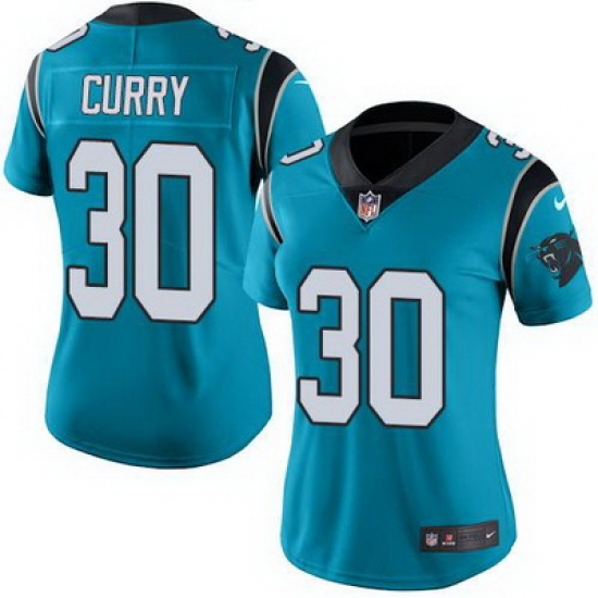 Nike Panthers #30 Stephen Curry Blue Alternate Womens Stitched NFL Vapor Untouchable Limited Jersey Nike Panthers #30 Stephen Curry Blue Alternate Womens Stitched NFL Vapor Untouchable Limited Jersey