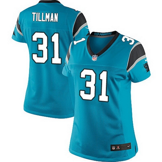 Nike Panthers #31 Charles Tillman Blue Team Color Women Stitched NFL Jersey Nike Panthers #31 Charles Tillman Blue Team Color Women Stitched NFL Jersey