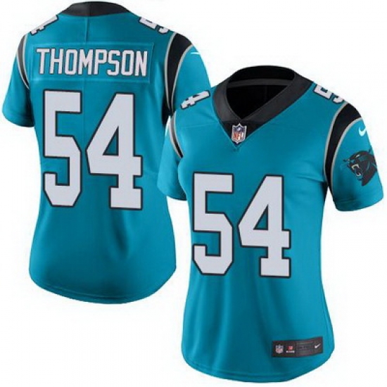 Nike Panthers #54 Shaq Thompson Blue Alternate Womens Stitched NFL Vapor Untouchable Limited Jersey Nike Panthers #54 Shaq Thompson Blue Alternate Womens Stitched NFL Vapor Untouchable Limited Jersey