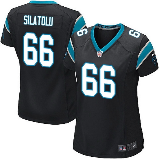 Nike Panthers #66 Amini Silatolu Black Team Color Women Stitched NFL Jersey Nike Panthers #66 Amini Silatolu Black Team Color Women Stitched NFL Jersey