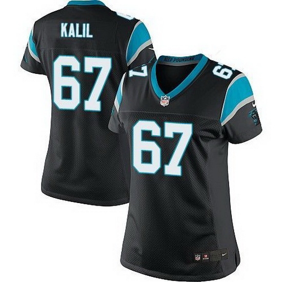 Nike Panthers #67 Ryan Kalil Black Team Color Womens Stitched NFL Elite Jersey Nike Panthers #67 Ryan Kalil Black Team Color Womens Stitched NFL Elite Jersey