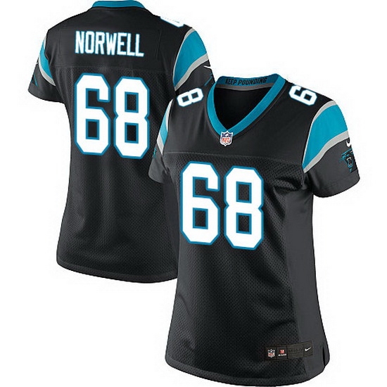 Nike Panthers #68 Andrew Norwell Black Team Color Women Stitched NFL Jersey Nike Panthers #68 Andrew Norwell Black Team Color Women Stitched NFL Jersey