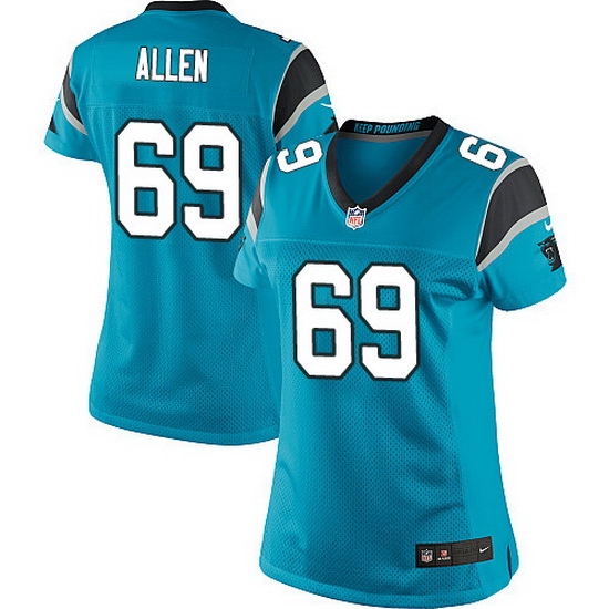 Nike Panthers #69 Jared Allen Blue Team Color Women Stitched NFL Jersey Nike Panthers #69 Jared Allen Blue Team Color Women Stitched NFL Jersey