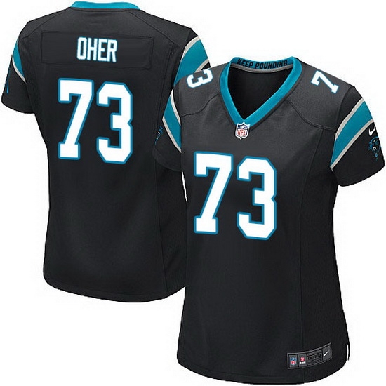 Nike Panthers #73 Michael Oher Black Team Color Women Stitched NFL Jersey Nike Panthers #73 Michael Oher Black Team Color Women Stitched NFL Jersey