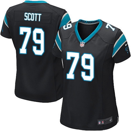 Nike Panthers #79 Chris Scott Black Team Color Women Stitched NFL Jersey Nike Panthers #79 Chris Scott Black Team Color Women Stitched NFL Jersey