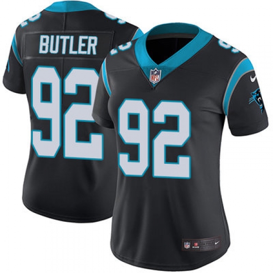 Nike Panthers #92 Vernon Butler Black Team Color Womens Stitched NFL Vapor Untouchable Limited Jersey Nike Panthers #92 Vernon Butler Black Team Color Womens Stitched NFL Vapor Untouchable Limited Jersey