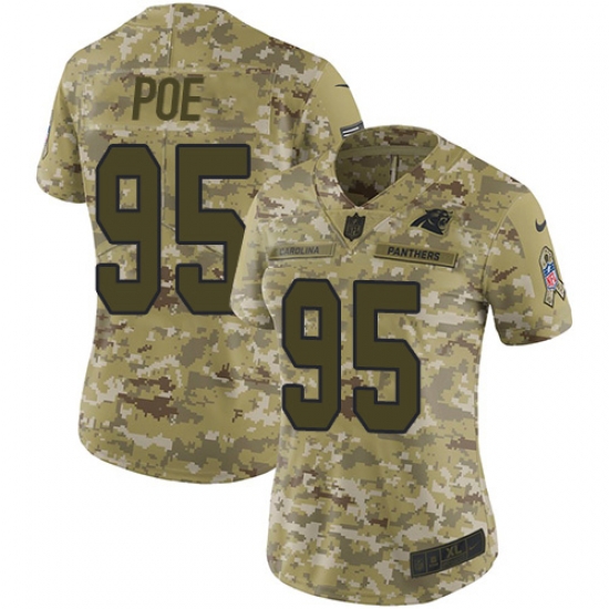 Nike Panthers #95 Dontari Poe Camo Women Stitched NFL Limited 2018 Salute to Service Jersey Nike Panthers #95 Dontari Poe Camo Women Stitched NFL Limited 2018 Salute to Service Jersey
