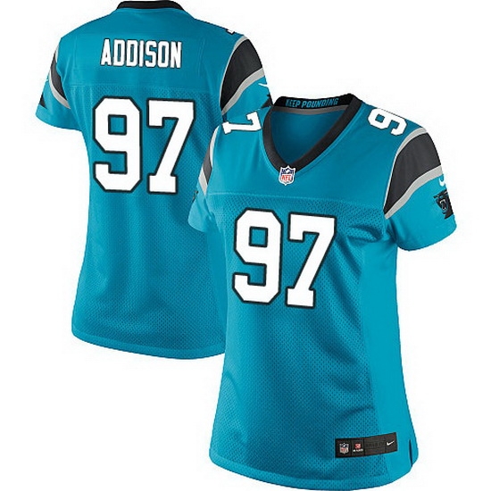 Nike Panthers #97 Mario Addison Blue Team Color Women Stitched NFL Jersey Nike Panthers #97 Mario Addison Blue Team Color Women Stitched NFL Jersey