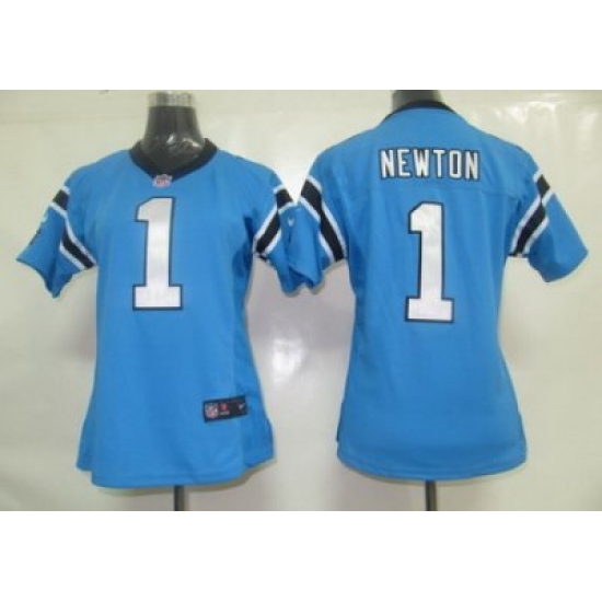 Women Nike Carolina Panthers 1# Newton Blue Jersey Women Nike Carolina Panthers 1# Newton Blue Jersey