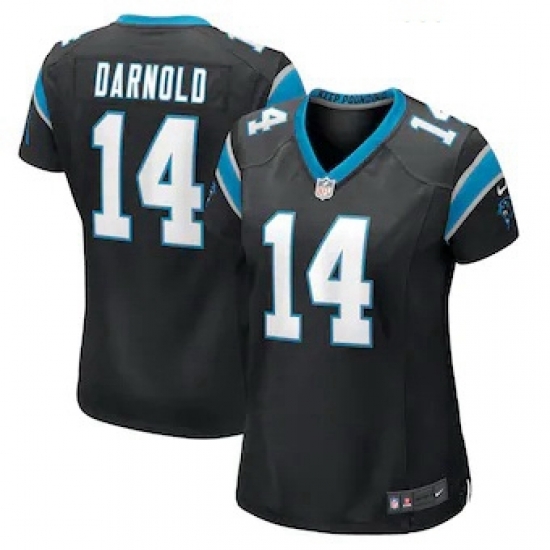 Women Nike Carolina Panthers 14 Sam Darnold Black Vapor Limited Jersey Women Nike Carolina Panthers 14 Sam Darnold Black Vapor Limited Jersey