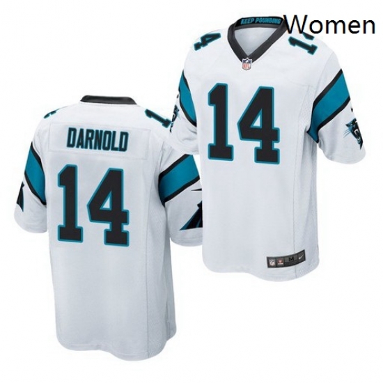 Women Nike Carolina Panthers 14 Sam Darnold White Vapor Limited Jersey Women Nike Carolina Panthers 14 Sam Darnold White Vapor Limited Jersey
