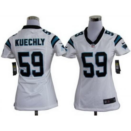 Women Nike Carolina Panthers 59# Kuechly White Nike NFL Jersey Women Nike Carolina Panthers 59# Kuechly White Nike NFL Jersey