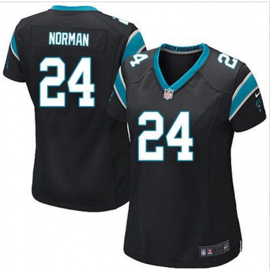 Women Nike Panthers #24 Josh Norman Black Team Color Stitched NFL Elite Jersey Women Nike Panthers #24 Josh Norman Black Team Color Stitched NFL Elite Jersey