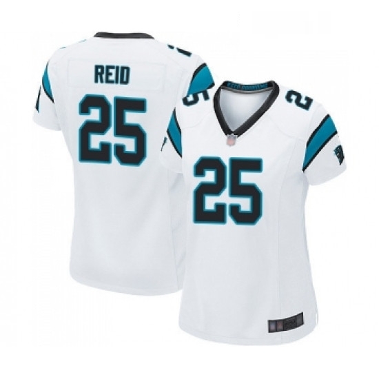 Womens Carolina Panthers 25 Eric Reid Game White Football Jersey Womens Carolina Panthers 25 Eric Reid Game White Football Jersey