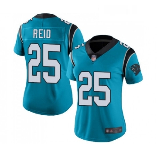 Womens Carolina Panthers 25 Eric Reid Limited Blue Rush Vapor Untouchable Football Jersey Womens Carolina Panthers 25 Eric Reid Limited Blue Rush Vapor Untouchable Football Jersey