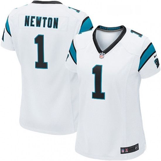 Womens Nike Carolina Panthers 1 Cam Newton Game White NFL Jersey Womens Nike Carolina Panthers 1 Cam Newton Game White NFL Jersey