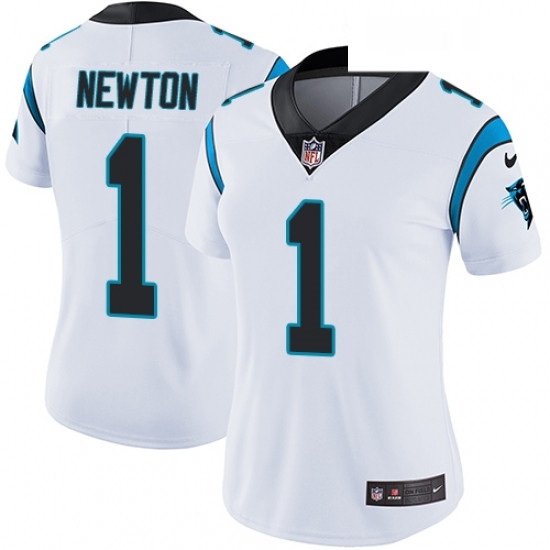 Womens Nike Carolina Panthers 1 Cam Newton White Vapor Untouchable Limited Player NFL Jersey Womens Nike Carolina Panthers 1 Cam Newton White Vapor Untouchable Limited Player NFL Jersey