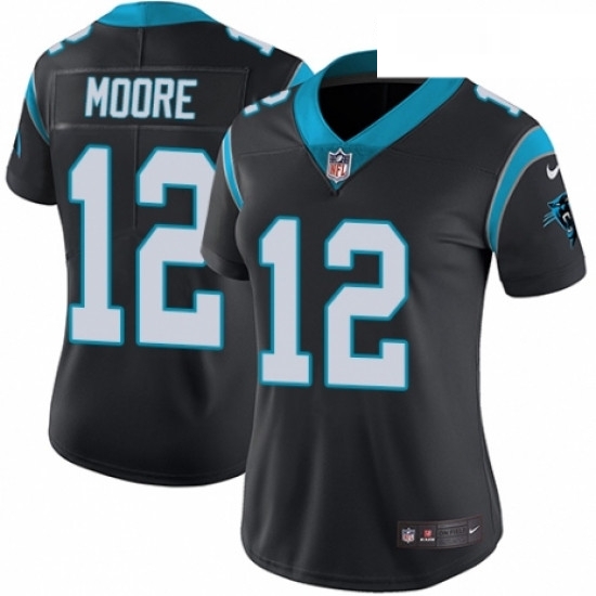 Womens Nike Carolina Panthers 12 DJ Moore Black Team Color Vapor Untouchable Limited Player NFL Jersey Womens Nike Carolina Panthers 12 DJ Moore Black Team Color Vapor Untouchable Limited Player NFL Jersey