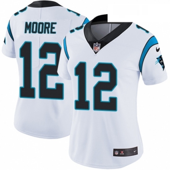 Womens Nike Carolina Panthers 12 DJ Moore White Vapor Untouchable Elite Player NFL Jersey Womens Nike Carolina Panthers 12 DJ Moore White Vapor Untouchable Elite Player NFL Jersey