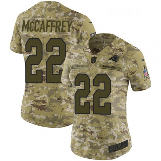 Womens Nike Carolina Panthers 22 Christian McCaffrey Limited Camo 2018 Salute to Service NFL Jersey Womens Nike Carolina Panthers 22 Christian McCaffrey Limited Camo 2018 Salute to Service NFL Jersey