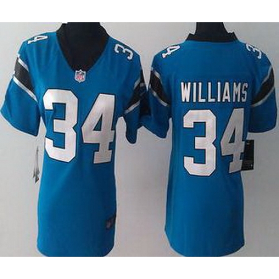 Womens Nike Carolina Panthers 34 DeAngelo Williams Blue Game Team NFL Jersey Womens Nike Carolina Panthers 34 DeAngelo Williams Blue Game Team NFL Jersey