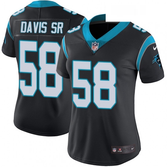 Womens Nike Carolina Panthers 58 Thomas Davis Black Team Color Vapor Untouchable Limited Player NFL Jersey Womens Nike Carolina Panthers 58 Thomas Davis Black Team Color Vapor Untouchable Limited Player NFL Jersey