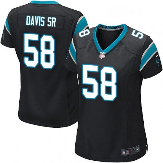 Womens Nike Carolina Panthers 58 Thomas Davis Game Black Team Color NFL Jersey Womens Nike Carolina Panthers 58 Thomas Davis Game Black Team Color NFL Jersey