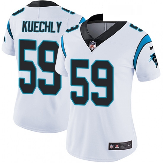 Womens Nike Carolina Panthers 59 Luke Kuechly Elite White NFL Jersey Womens Nike Carolina Panthers 59 Luke Kuechly Elite White NFL Jersey