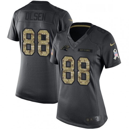 Womens Nike Carolina Panthers 88 Greg Olsen Limited Black 2016 Salute to Service NFL Jersey Womens Nike Carolina Panthers 88 Greg Olsen Limited Black 2016 Salute to Service NFL Jersey