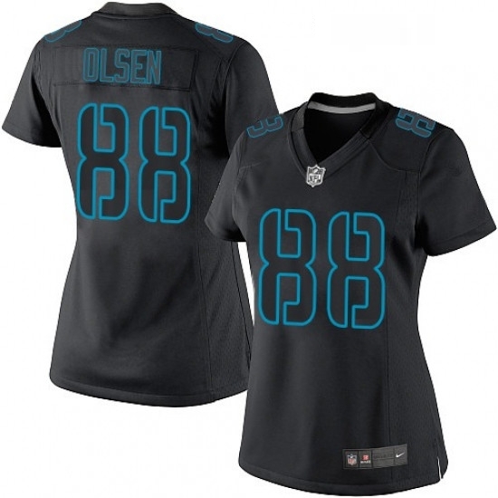 Womens Nike Carolina Panthers 88 Greg Olsen Limited Black Impact NFL Jersey Womens Nike Carolina Panthers 88 Greg Olsen Limited Black Impact NFL Jersey