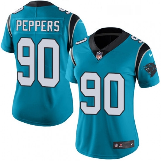 Womens Nike Carolina Panthers 90 Julius Peppers Limited Blue Rush Vapor Untouchable NFL Jersey Womens Nike Carolina Panthers 90 Julius Peppers Limited Blue Rush Vapor Untouchable NFL Jersey