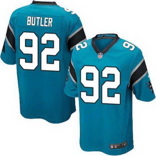 Nike Panthers #92 Vernon Butler Blue Alternate Youth Stitched NFL Elite Jersey Nike Panthers #92 Vernon Butler Blue Alternate Youth Stitched NFL Elite Jersey