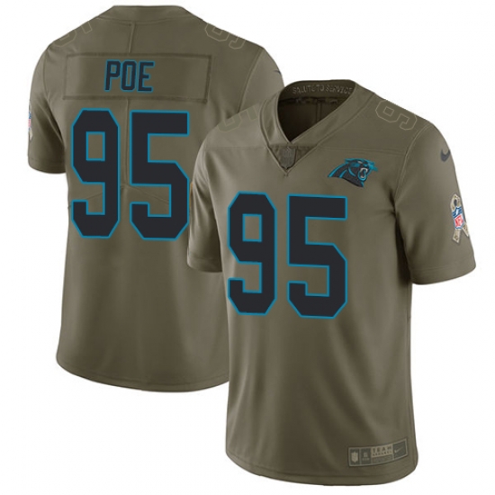 Nike Panthers #95 Dontari Poe Olive Youth Stitched NFL Limited 2017 Salute to Service Jersey Nike Panthers #95 Dontari Poe Olive Youth Stitched NFL Limited 2017 Salute to Service Jersey