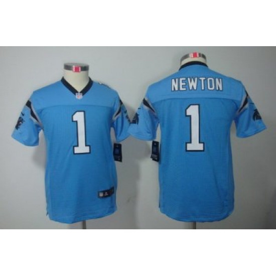 Youth Nike Carolina Panthers #1 Newton Blue Color[Youth Limited Jerseys]