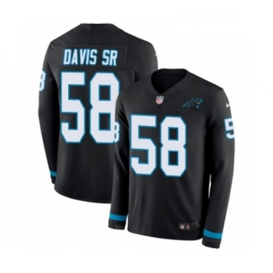 Youth Nike Carolina Panthers 58 Thomas Davis Limited Black Therma Long Sleeve NFL Jersey Youth Nike Carolina Panthers 58 Thomas Davis Limited Black Therma Long Sleeve NFL Jersey