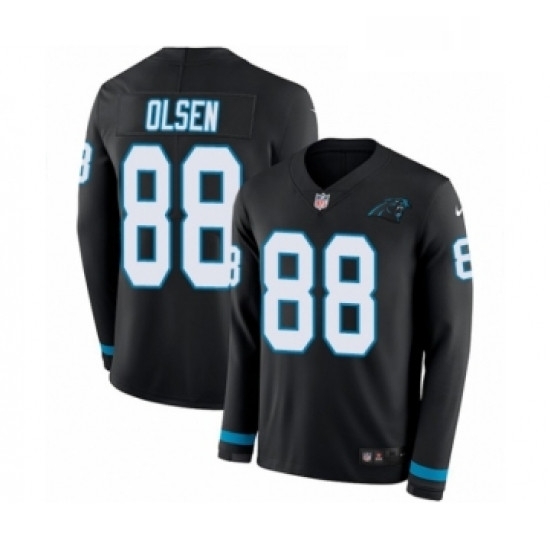 Youth Nike Carolina Panthers 88 Greg Olsen Limited Black Therma Long Sleeve NFL Jersey Youth Nike Carolina Panthers 88 Greg Olsen Limited Black Therma Long Sleeve NFL Jersey
