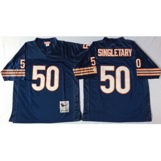 Bears 50 Mike Singletary Blue Throwback Jersey Bears 50 Mike Singletary Blue Throwback Jersey