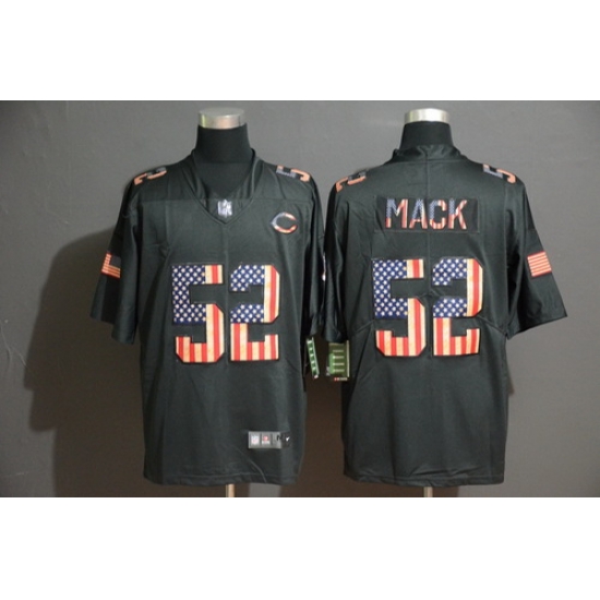 Bears 52 Khalil Mack 2019 Black Salute To Service USA Flag Fashion Limited Jersey Bears 52 Khalil Mack 2019 Black Salute To Service USA Flag Fashion Limited Jersey