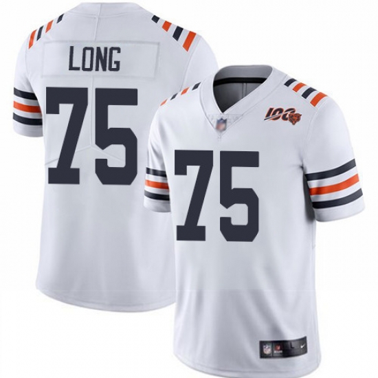 Bears 75 Kyle Long White Alternate Men Stitched Football Vapor Untouchable Limited 100th Season Jersey Bears 75 Kyle Long White Alternate Men Stitched Football Vapor Untouchable Limited 100th Season Jersey