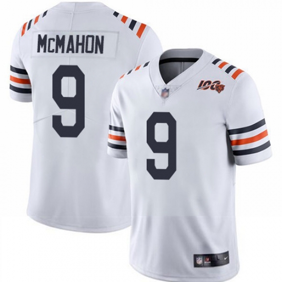 Bears 9 Jim McMahon White Alternate Men Stitched Football Vapor Untouchable Limited 100th Season Jersey Bears 9 Jim McMahon White Alternate Men Stitched Football Vapor Untouchable Limited 100th Season Jersey