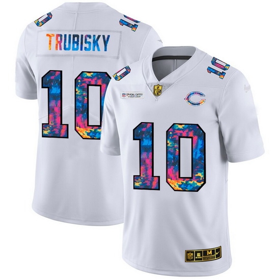 Chicago Bears 10 Mitchell Trubisky Men White Nike Multi Color 2020 NFL Crucial Catch Limited NFL Jersey Chicago Bears 10 Mitchell Trubisky Men White Nike Multi Color 2020 NFL Crucial Catch Limited NFL Jersey
