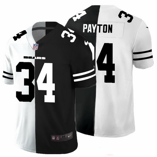 Chicago Bears 34 Walter Payton Men Black V White Peace Split Nike Vapor Untouchable Limited NFL Jersey Chicago Bears 34 Walter Payton Men Black V White Peace Split Nike Vapor Untouchable Limited NFL Jersey