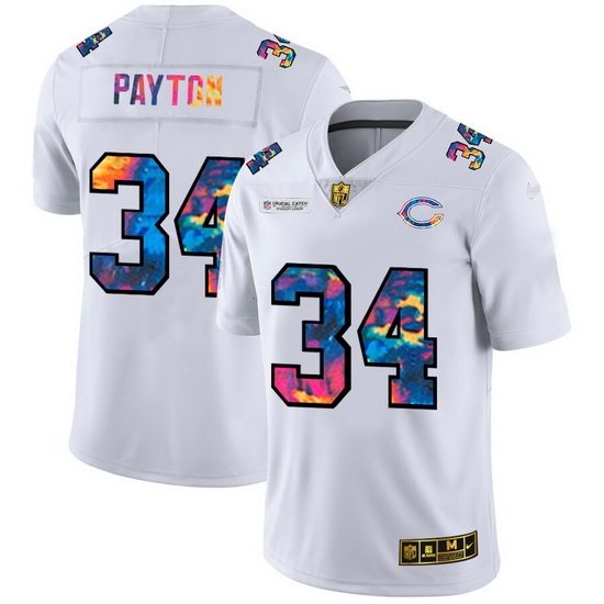 Chicago Bears 34 Walter Payton Men White Nike Multi Color 2020 NFL Crucial Catch Limited NFL Jersey Chicago Bears 34 Walter Payton Men White Nike Multi Color 2020 NFL Crucial Catch Limited NFL Jersey