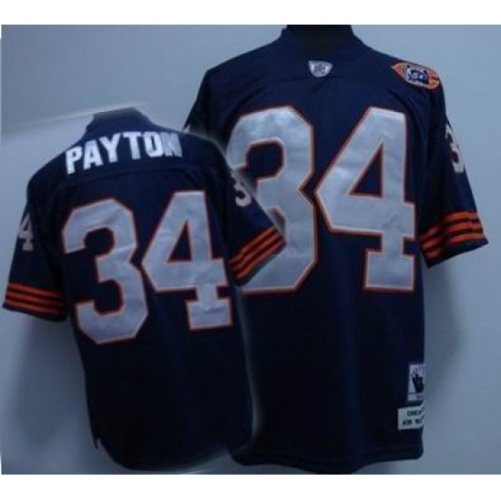 Chicago Bears 34 Walter Payton Premier Team blue Color big number mitchellandness Jersey Chicago Bears 34 Walter Payton Premier Team blue Color big number mitchellandness Jersey