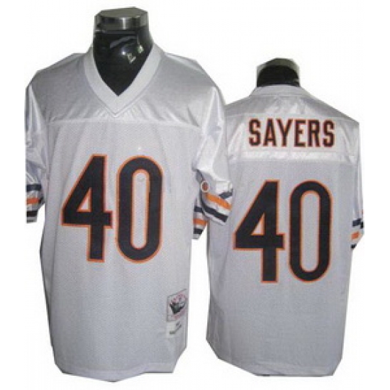 Chicago Bears 40 Gale Sayers Throwback White Jersey Small Number (1) Chicago Bears 40 Gale Sayers Throwback White Jersey Small Number (1)