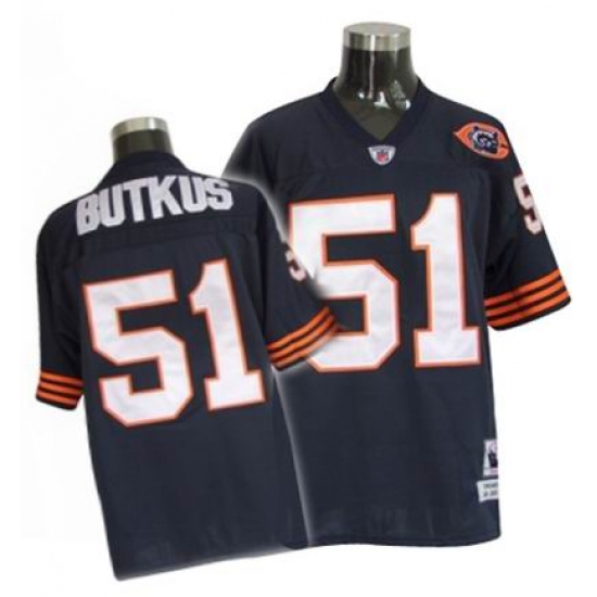 Chicago Bears 51 BUTKUS blue big number mitchellandness Chicago Bears 51 BUTKUS blue big number mitchellandness