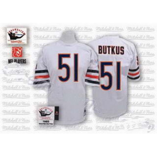 Chicago Bears 51 BUTKUS white mitchell and ness Jerseys Chicago Bears 51 BUTKUS white mitchell and ness Jerseys