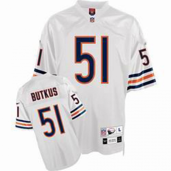 Chicago Bears 51 BUTKUS white throwback jerseys Chicago Bears 51 BUTKUS white throwback jerseys