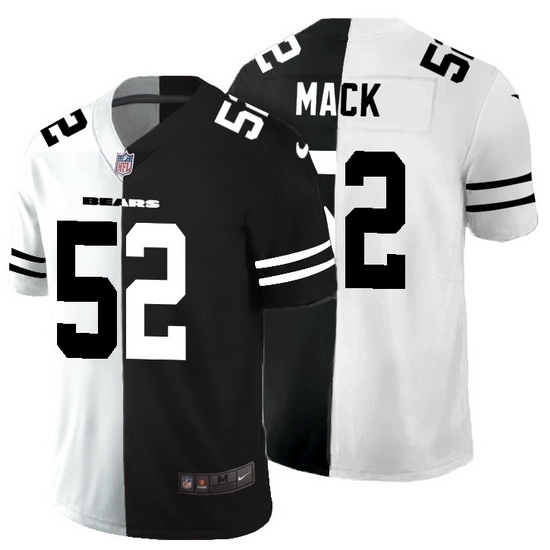 Chicago Bears 52 Khalil Mack Men Black V White Peace Split Nike Vapor Untouchable Limited NFL Jersey Chicago Bears 52 Khalil Mack Men Black V White Peace Split Nike Vapor Untouchable Limited NFL Jersey